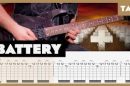 Battery Metallica Cover | Guitar Tab | Lesson | Tutorial | Blue Lava