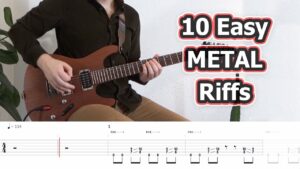 Video Thumbnail: 10 Easy Metal Riffs (with Tabs)