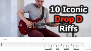 Video Thumbnail: 10 Iconic Drop D Guitar Riffs (with Tabs)