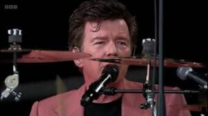 Rick Astley sings AC-DC at Glastonbury